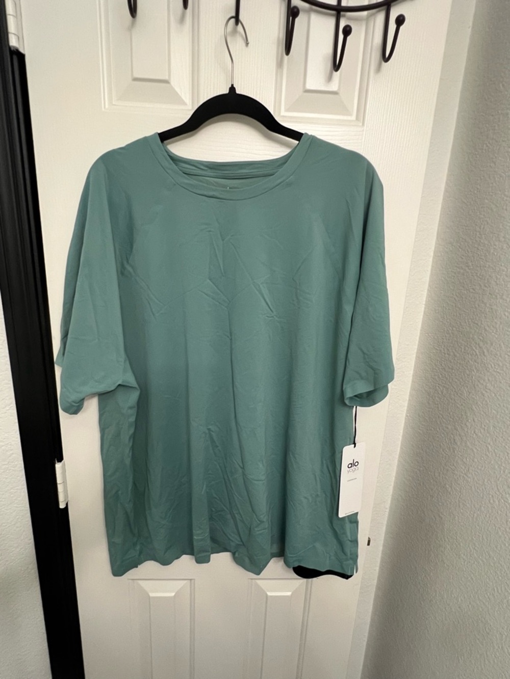 ALO Yoga Men's Conquer Reform Crewneck Short Sleeve Desert Sage 2XL NWT